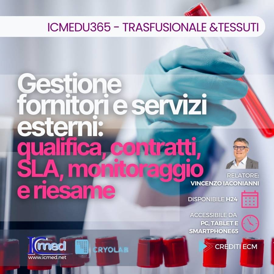 Gestione fornitori e servizi esterni: qualifica, contratti, SLA, monitoraggio e riesame