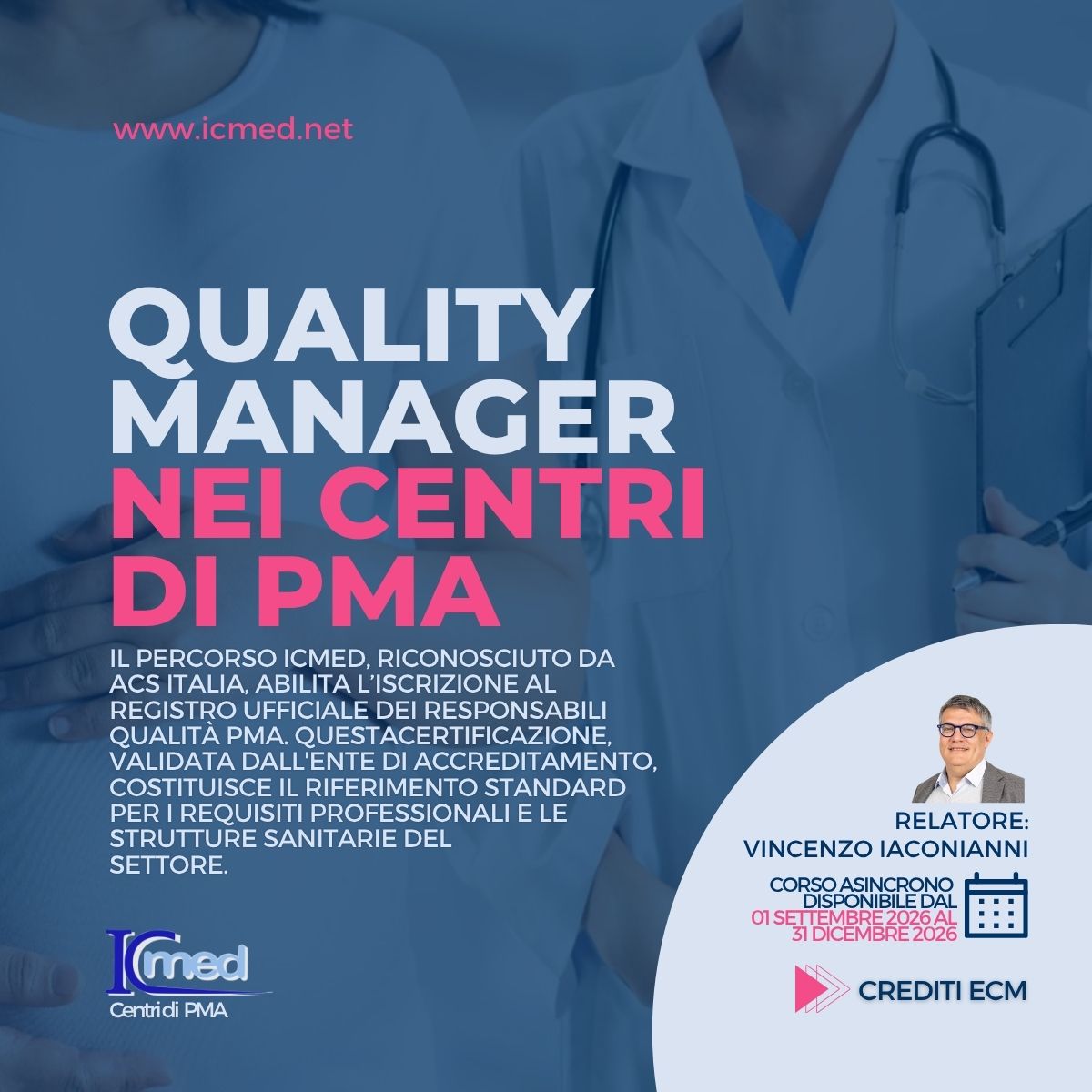 QUALITY MANAGER IN UN CENTRO DI PMA